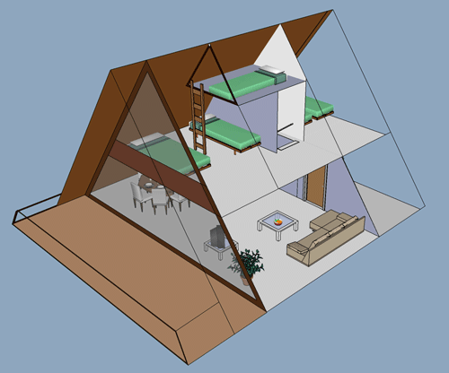 Innenansicht des ferienhaus sonneneckchens schlafzimmer ... Schlafzimmer unterm dach
