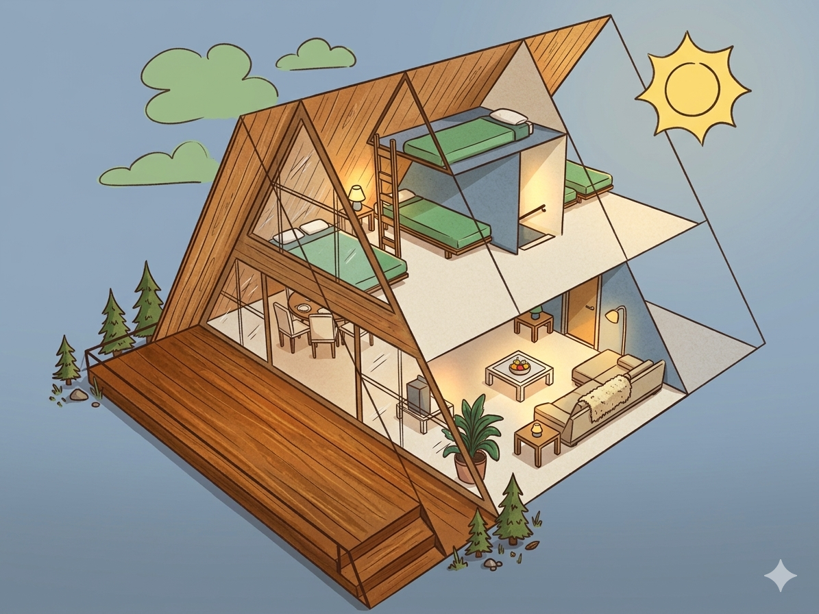 Das Ferienhaus im 3D Modell