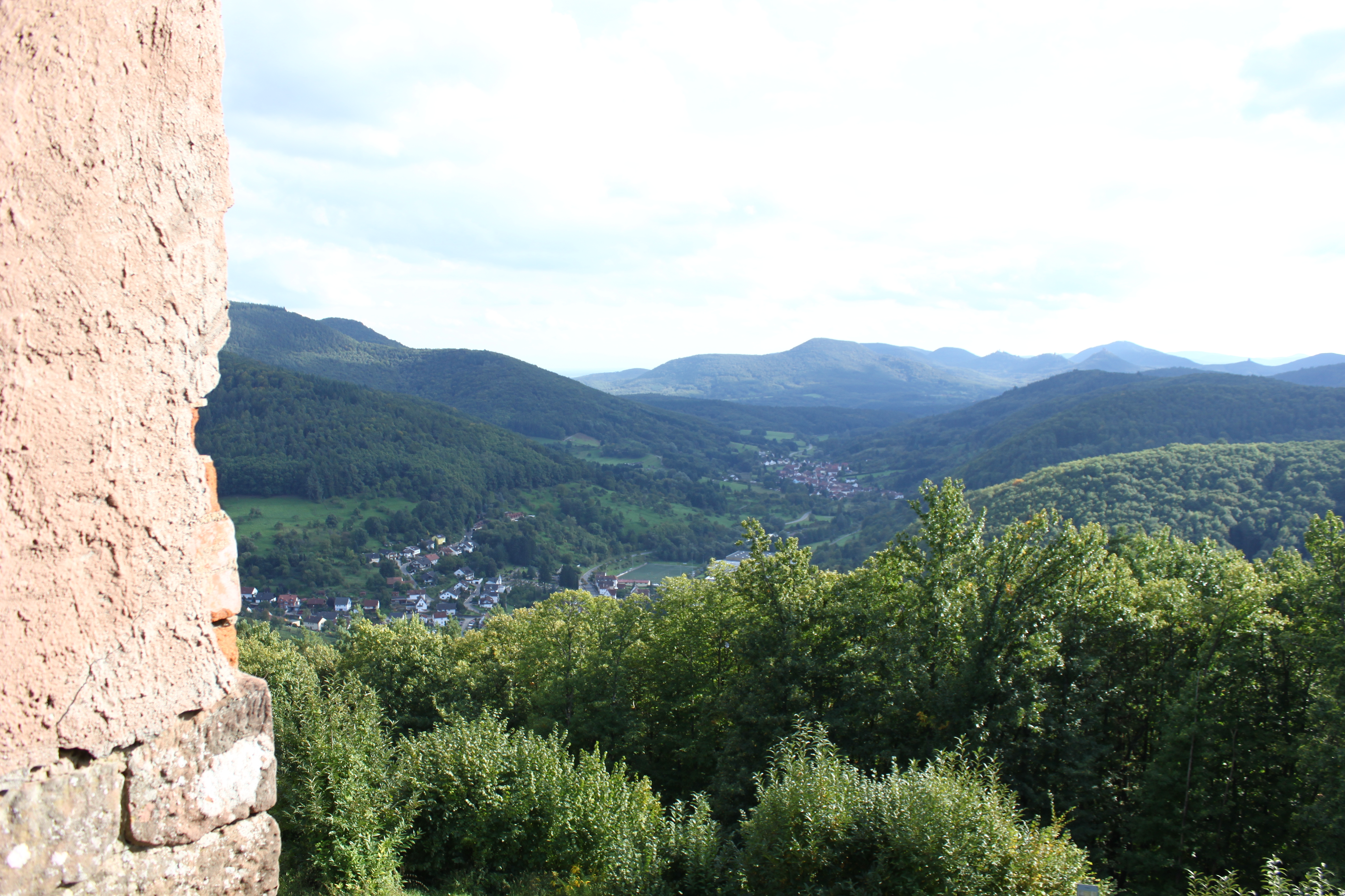 Blick auf Tal in der Pfalz